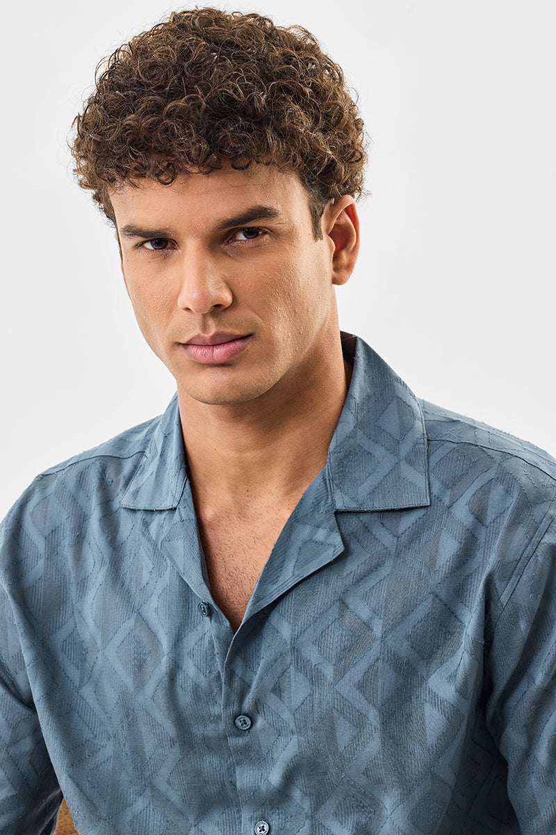 SNITCH Self-Design 100% Cotton Box Fit Shirt - Image 3