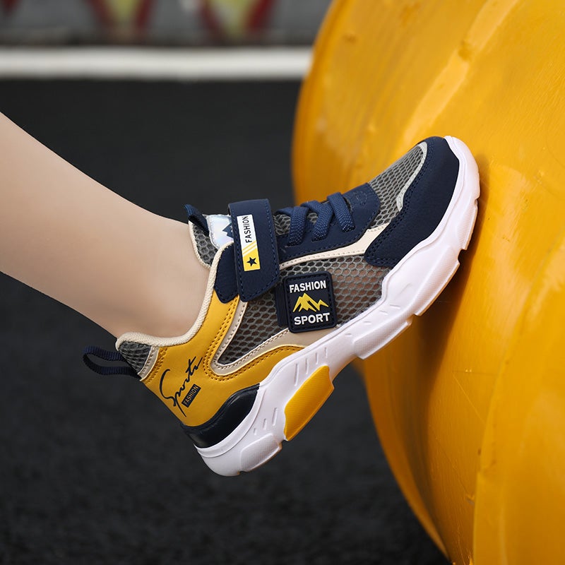 Boys' Shoes Spring 2025 Spring & Fall New Kidsren'S Sports Shoes Boys Mesh Breathable Casual Running Shoes - Image 1