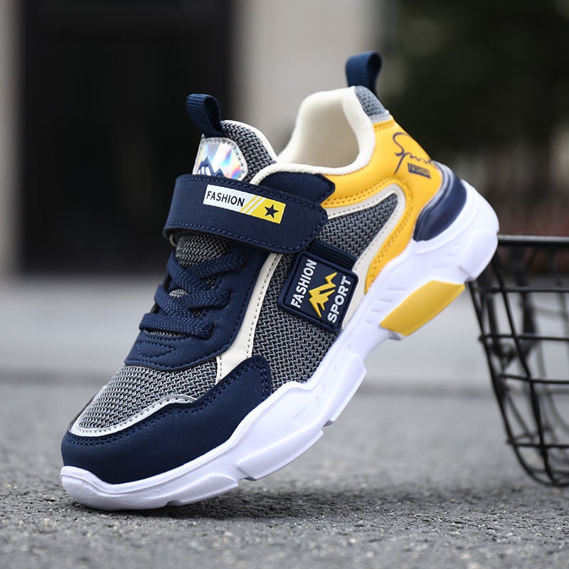 Boys' Shoes Spring 2025 Spring & Fall New Kidsren'S Sports Shoes Boys Mesh Breathable Casual Running Shoes - Image 2