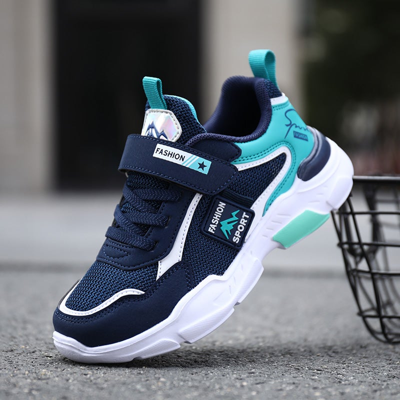 Boys' Shoes Spring 2025 Spring & Fall New Kidsren'S Sports Shoes Boys Mesh Breathable Casual Running Shoes - Image 3