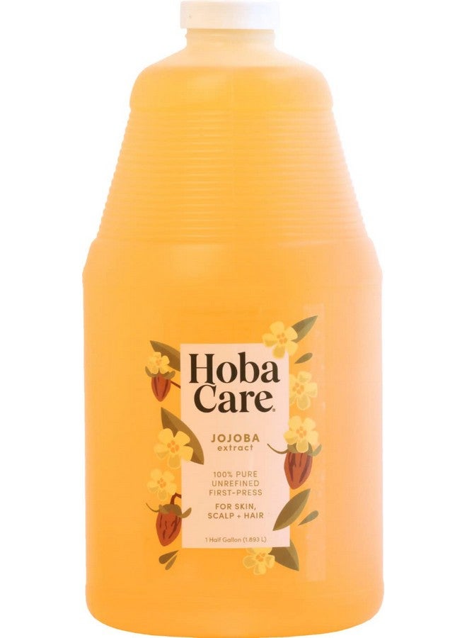 HobaCare Jojoba Oil - 100% Pure, Unrefined Jojoba Oil for Skin & Nails - Moisturizing Body Oil & Face Moisturizer for Dry Skin - Natural Jojoba Oil for Hair & Beard Care (64 fl oz) - Image 1