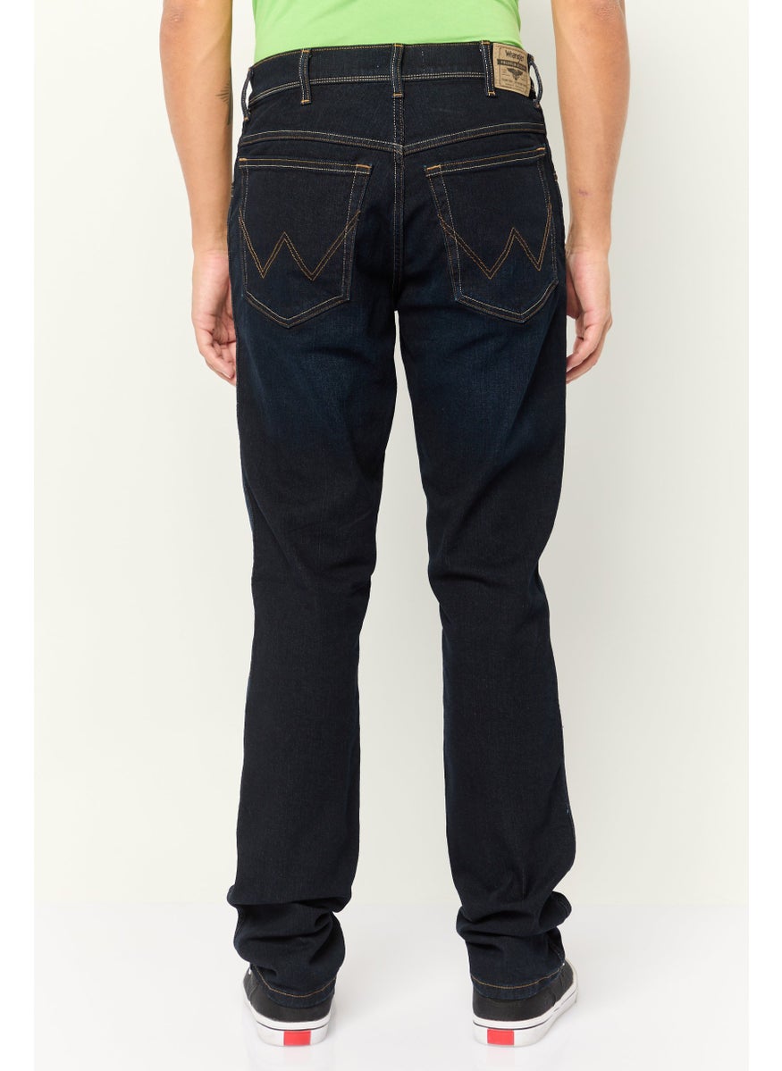Wrangler - Men Slim Fit Washed Stretchable Denim Jeans, Navy - Image 1