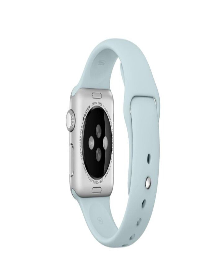 Perfii Silicone Wrist Band For Apple Watch Light Green 42/44MM - Image 3