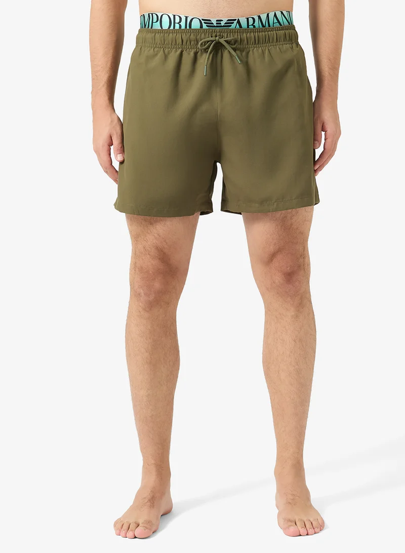 Logo Drawstring Swim Shorts