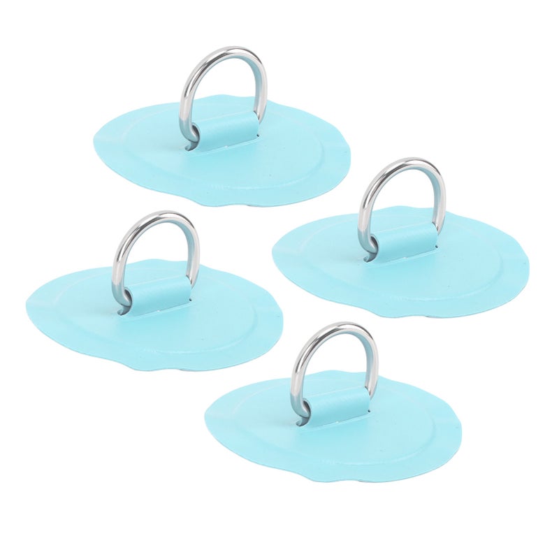 D Ring Patch Round Lightweight D Ring PVC Patch for Inflatable Boat Surfboard Stand Up Paddleboard 4pcs Mint Green - Image 3