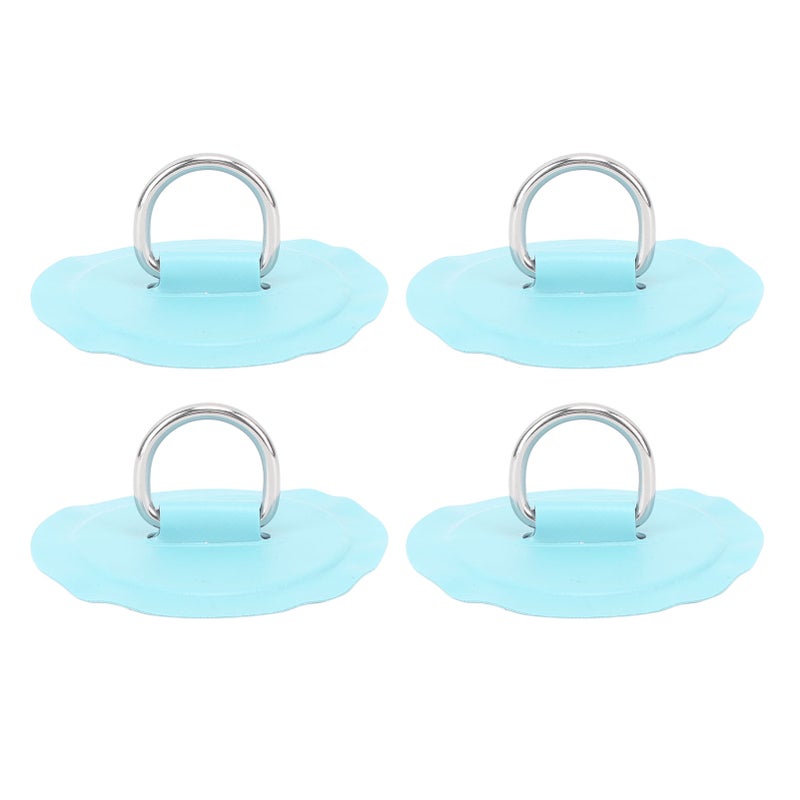 D Ring Patch Round Lightweight D Ring PVC Patch for Inflatable Boat Surfboard Stand Up Paddleboard 4pcs Mint Green - Image 5
