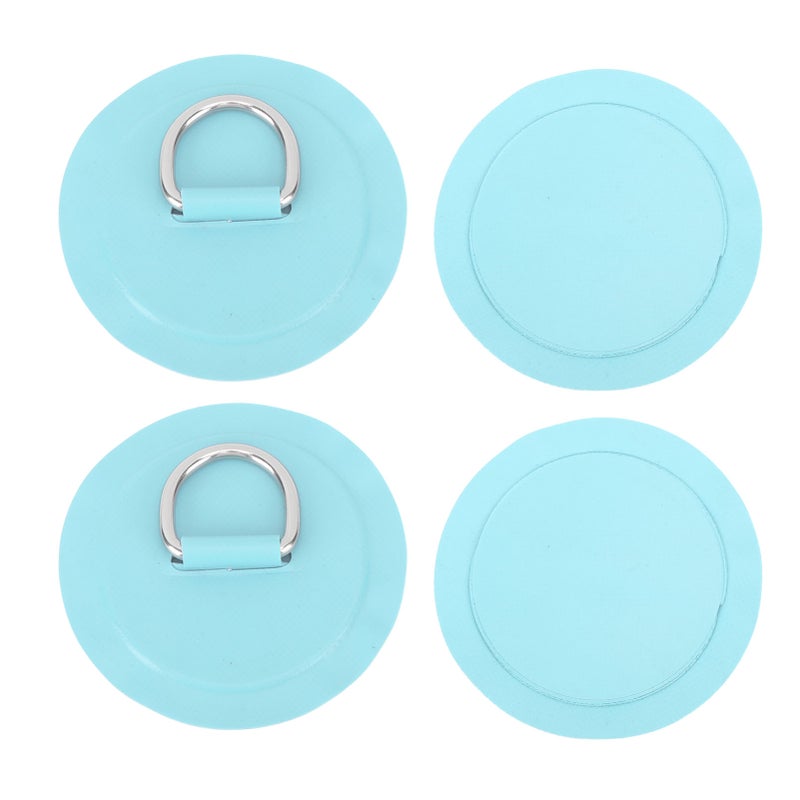 D Ring Patch Round Lightweight D Ring PVC Patch for Inflatable Boat Surfboard Stand Up Paddleboard 4pcs Mint Green - Image 2