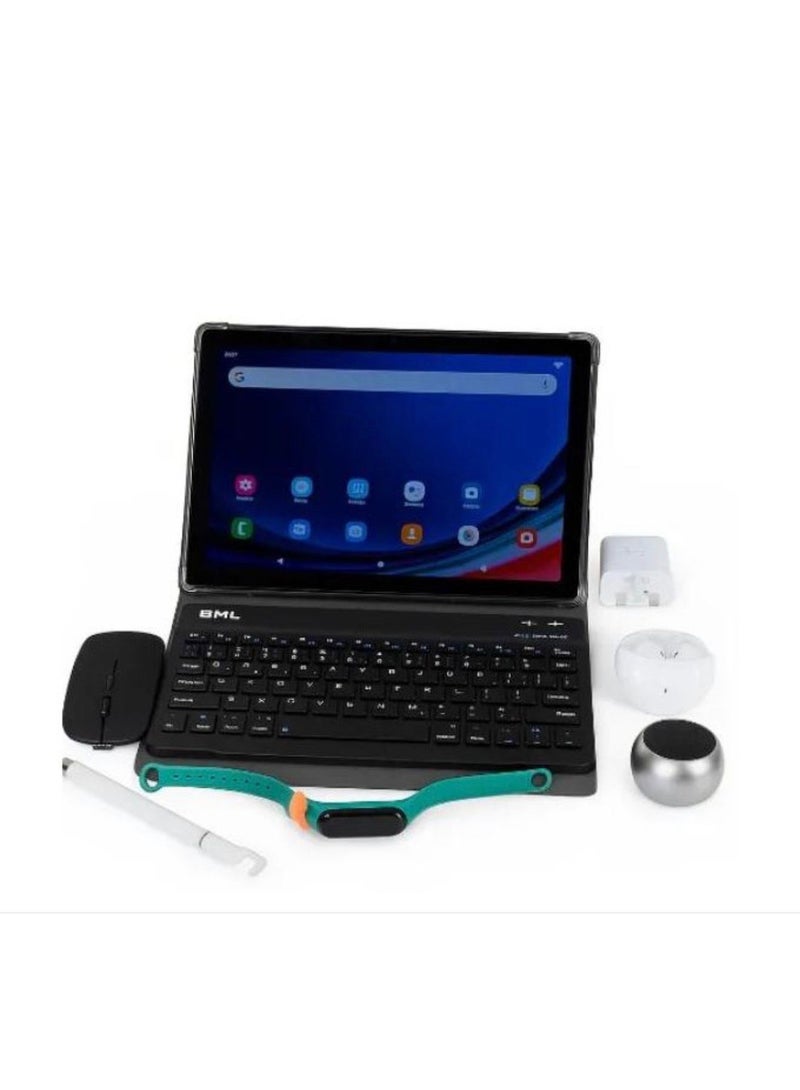 تاب إس 9 ألترا مع لوحة مفاتيح، شاشة 10.1 بوصة عالية الدقة بالكامل، ذاكرة وصول عشوائي 16 جيجابايت، ذاكرة تخزين داخلية 1 تيرابايت - مع بطارية قوية 10000 مللي أمبير، لون أسود