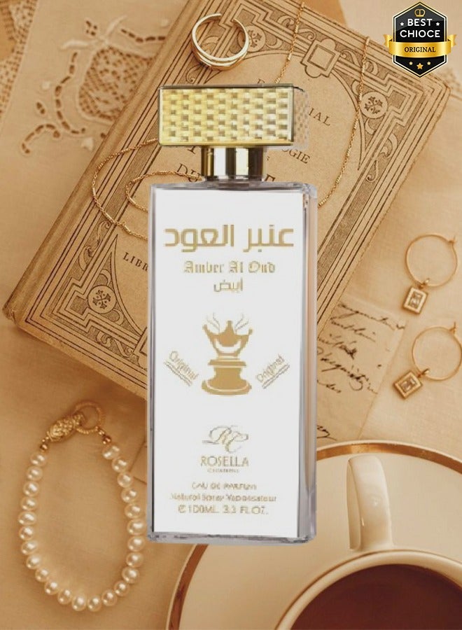 روزيلا عطر عنبر العود للجنسين أبيض 100 مل - Image 2