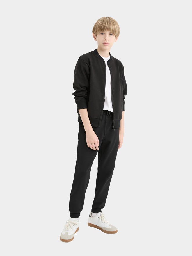 DeFacto DeFacto Kids Black Ribbed Regular Fit Sweatpants  - Image 4