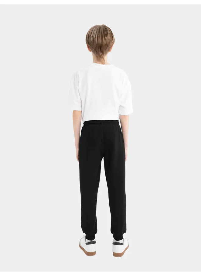 DeFacto DeFacto Kids Black Ribbed Regular Fit Sweatpants