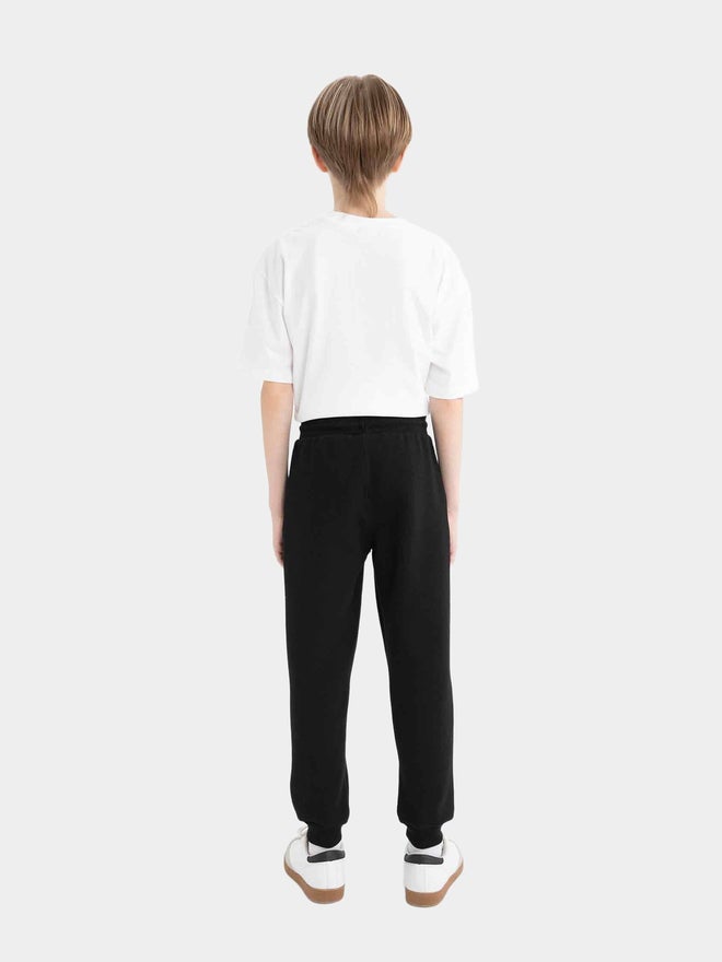 DeFacto DeFacto Kids Black Ribbed Regular Fit Sweatpants  - Image 2