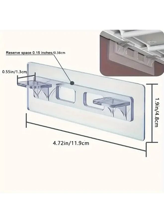 6 Pcs No Drilling Invisible Wall Mount Shelf Brackets 60 Lbs Maximum Load - Image 4