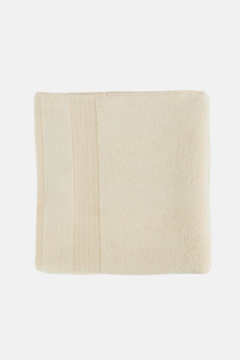 Kathy Ireland Zero Twist Cotton Bath Towel, Cream - Image 1