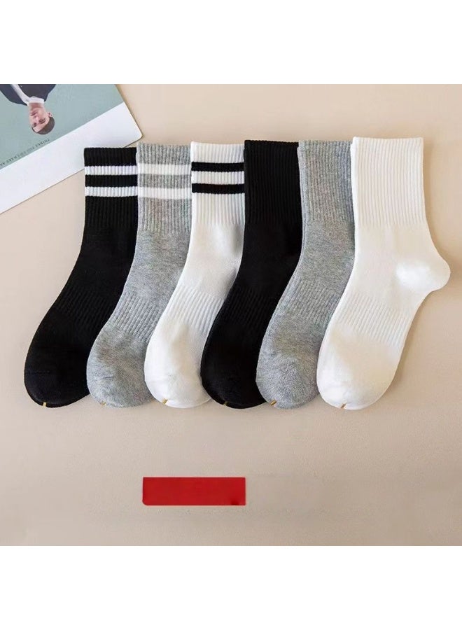KUYING Fashion Anti Slip Breathable Sports Socks Six Piece Set