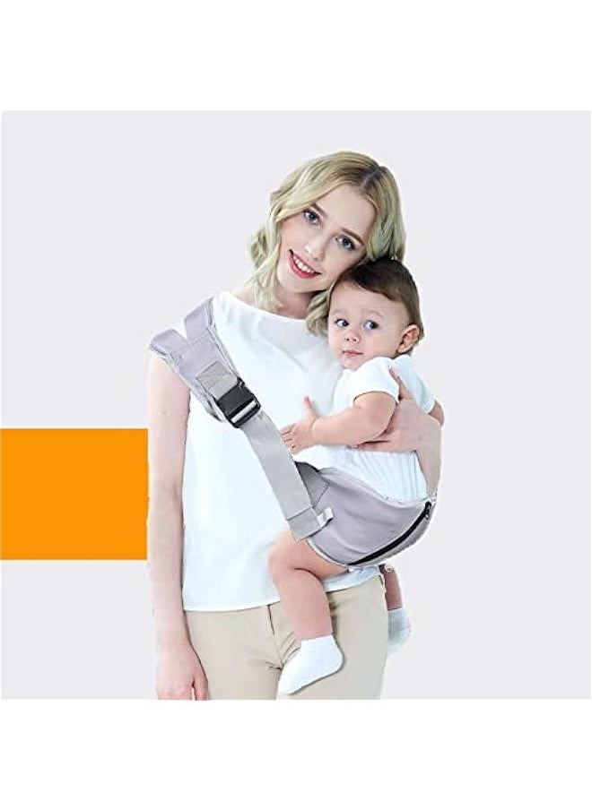 Gonice Portable Baby Carrier, Ergonomic Adjustable Widen Separate Padded Shoulder Straps, Soft Breathable Child Slings for Infants and Toddlers up to 55Lbs,5-42 Months (Gray)  - Image 1