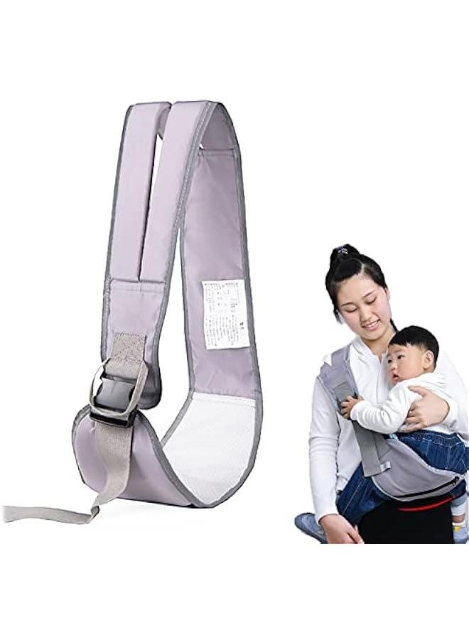Gonice Portable Baby Carrier, Ergonomic Adjustable Widen Separate Padded Shoulder Straps, Soft Breathable Child Slings for Infants and Toddlers up to 55Lbs,5-42 Months (Gray)  - Image 2