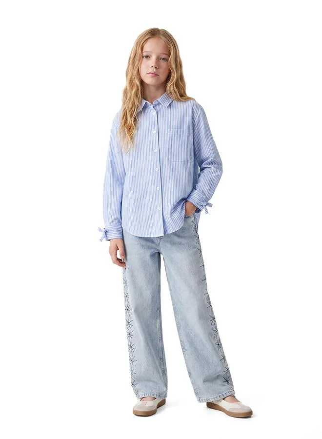 كوتون Striped Shirt