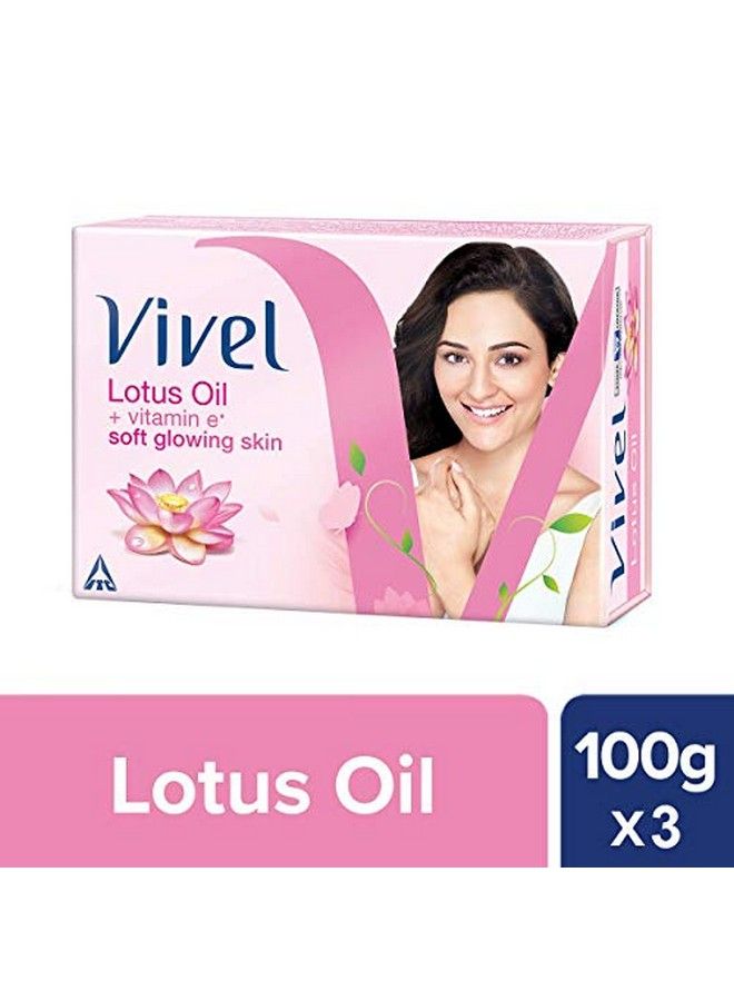 Vivel Bathing Bar Lotus Oil And Vitamin E 3X100G Pack  - Image 2