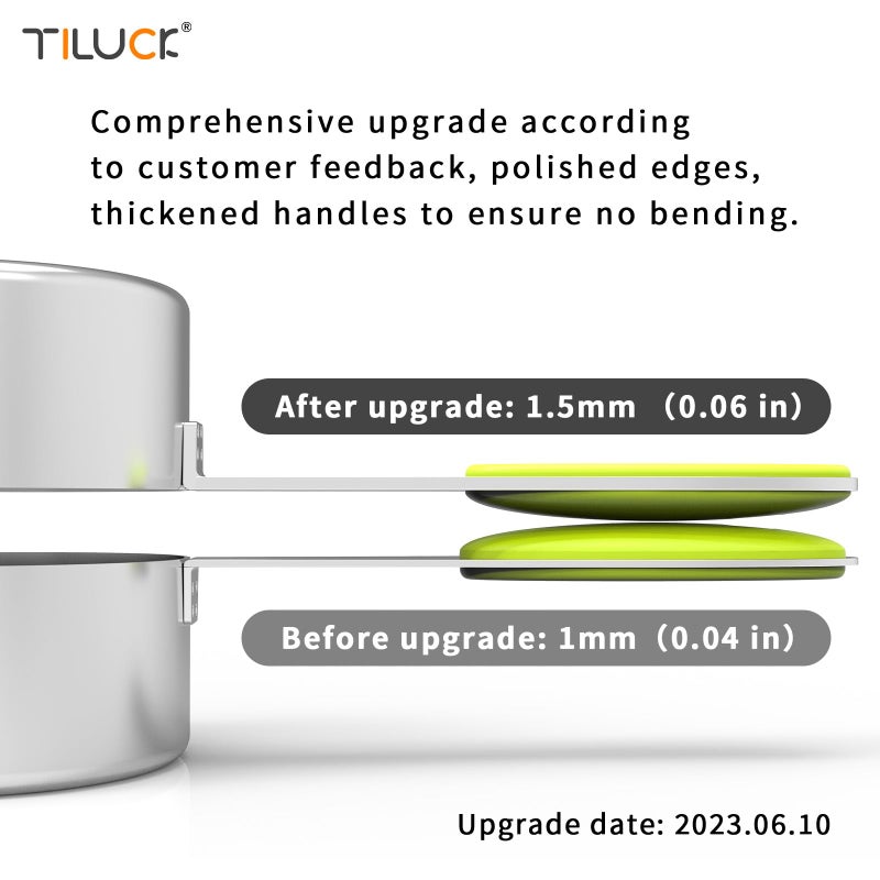 TILUCK Measuring Cups and Spoons Set, Stainless Steel, Kitchen Utensils for Cooking and Baking (12) - Image 2