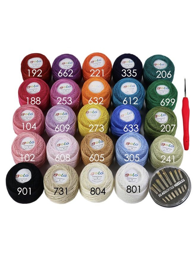Golo Crochet Thread Size 10 Multicolored Yarn for Crocheting - Image 4