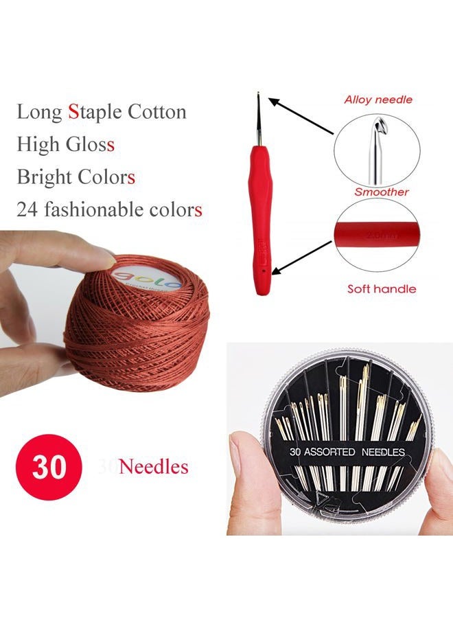 Golo Crochet Thread Size 10 Multicolored Yarn for Crocheting - Image 3