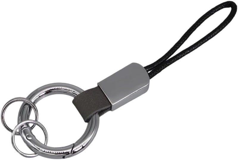 Simulated Leather Keychain With And Adjustable Wrist Strap Trendy Holder For Car Keys Organization - Image 1