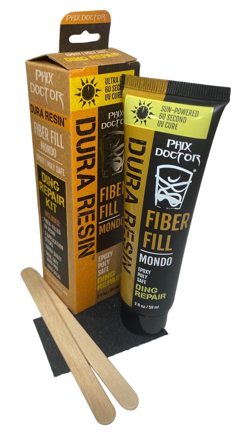 Phix Doctor SunPowered Dura Resin Mondo Dual Formula Universal Resin Epoxy & Polyester Safe Surfboard Ding Repair Kit (2 oz) - Image 1