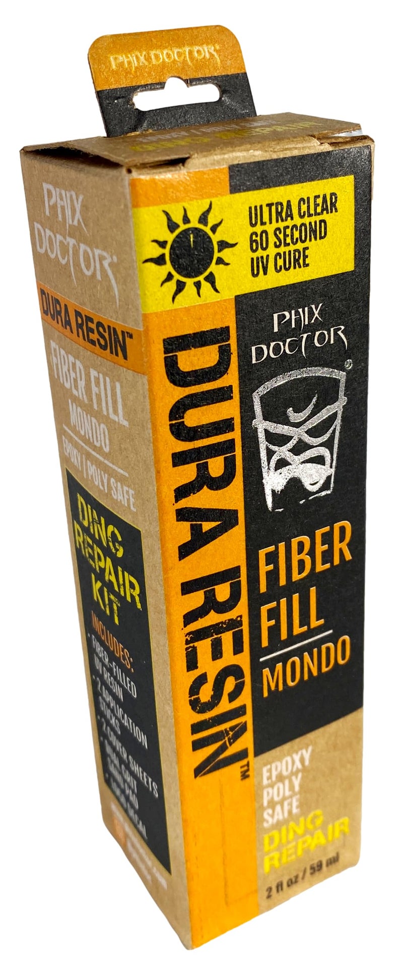 Phix Doctor SunPowered Dura Resin Mondo Dual Formula Universal Resin Epoxy & Polyester Safe Surfboard Ding Repair Kit (2 oz) - Image 5