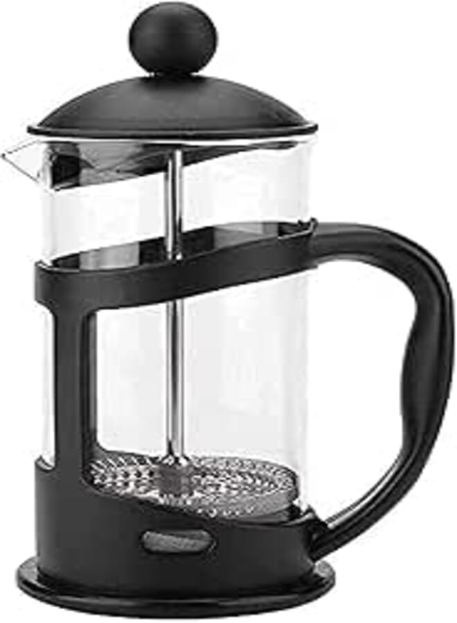 SYOSI Stainless Steel Press Coffee Maker Glass French Press Maker Home Office Tea Coffee Pot (Size : 350ml)