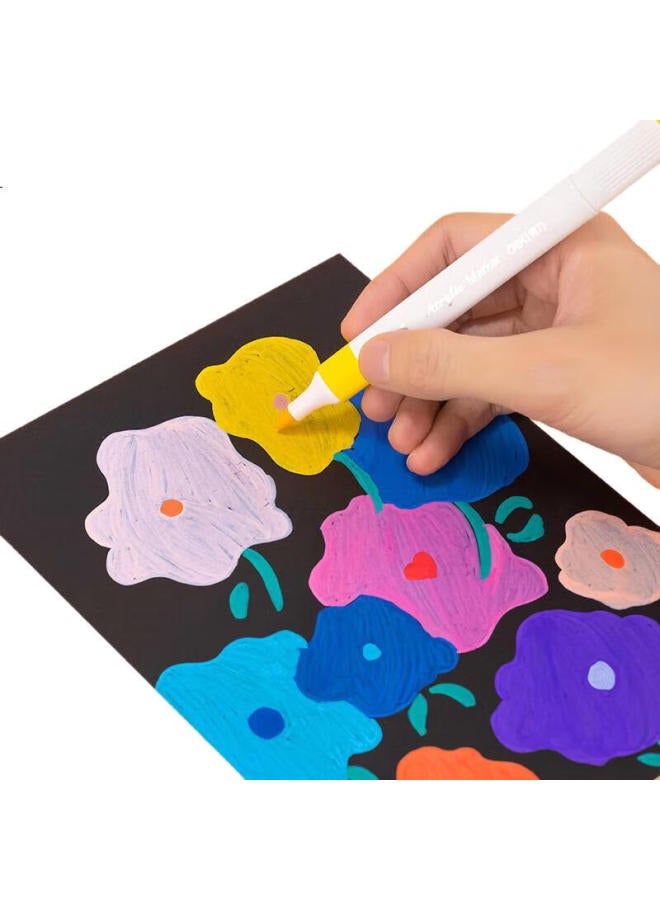 Deli قلم ماركر أكريليك دلي 48 لون للرسم للأولاد والبنات وأطفال هدية عيد ميلاد العودة إلى المدرسة Hm922-48 - Image 3
