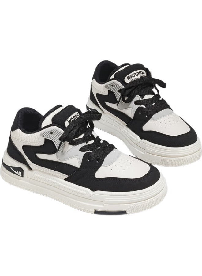 Warrior Official Men'S Autumn And Winter New Plush Shoes Trendy Casual Thick-Soled Couple Men'S And Women'S White Shoes Sports Shoes - Image 1