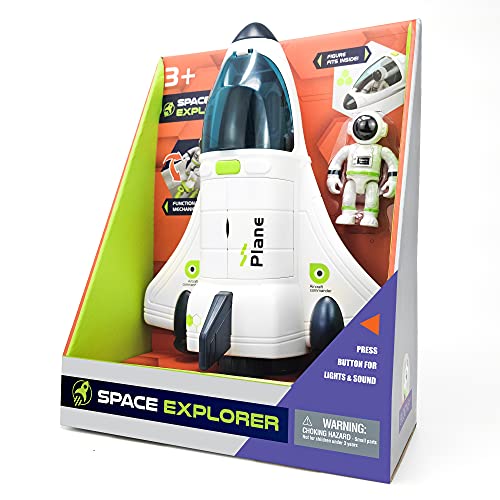 BLOONSY Space Shuttle Toy  Rocket Ship with Astronaut  Space Toys for Kids 3 5 - Image 1