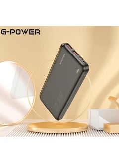 جي باور G-Power GP007 باور بانك فائق النحافة بسعة 10000 مللي أمبير في الساعة - 4 منافذ (2USB وMicro وType-c) شحن سريع 22.5 وات - أسود  - Image 4