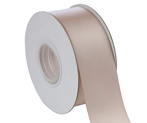 ITIsparkle 38mm Width (11/2") Double Faced Satin Ribbon 22 Meters (Full Reel) Crafts Gift Wrap Floristry - Vanilla Ribbon - Image 4