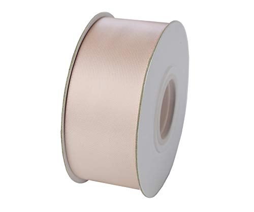ITIsparkle 38mm Width (11/2") Double Faced Satin Ribbon 22 Meters (Full Reel) Crafts Gift Wrap Floristry - Vanilla Ribbon - Image 3