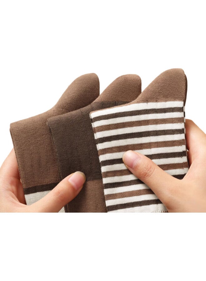 yimian 24 Autumn/Winter New Melard Socks【Pure Cotton Anti-Odor】Women'S Mid-Tube Socks Ladies' Retro Striped Pile Socks - Image 2