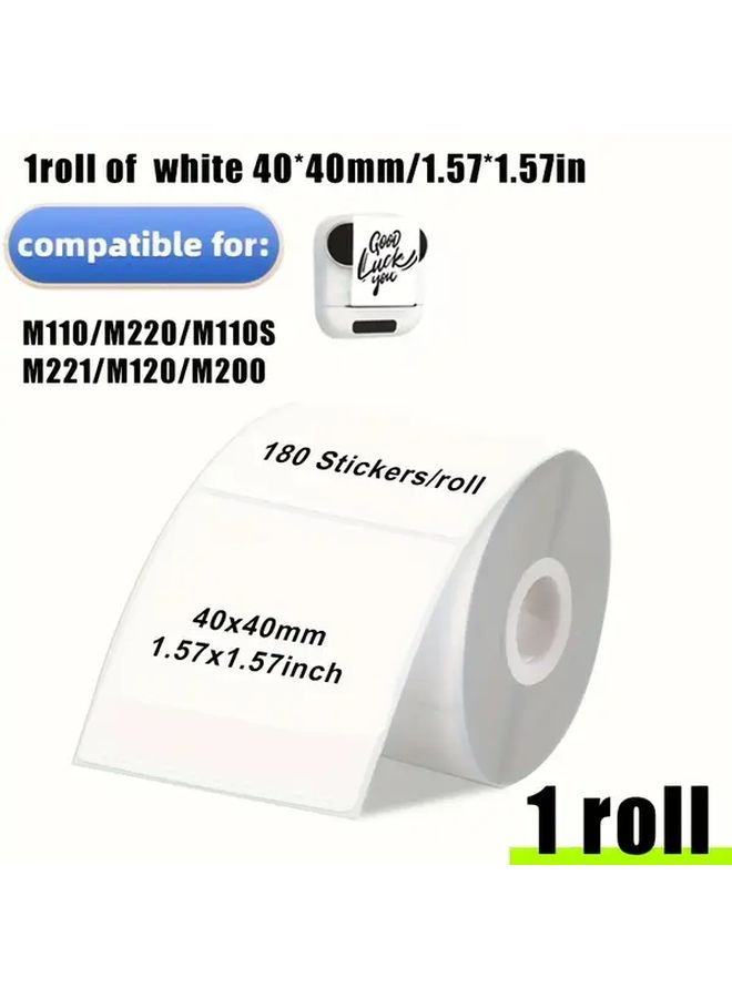 180 ملصق عنوان بحجم 40x40 مم متوافقة مع م110 م120 م200 م220 - Image 1