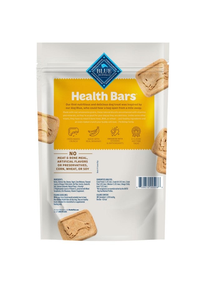 Blue Buffalo Health Bars Crunchy Dog Biscuits, Oven-baked Dog Treats Made with Natural Ingredients, Bananas & Yogurt, 16-oz Bag - Image 2