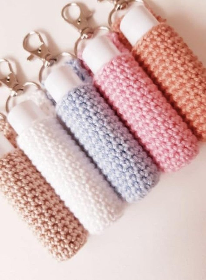 TinyHugs Handmade Crochet Keychain: Holder for Lip Balm, Lipstick, Small Essentials, Travel Mini Pouch with Secure Loop, Bag Accessory - Travel-Friendly Pouch, Bag Charm for Women & Girls (Pink) - Image 3