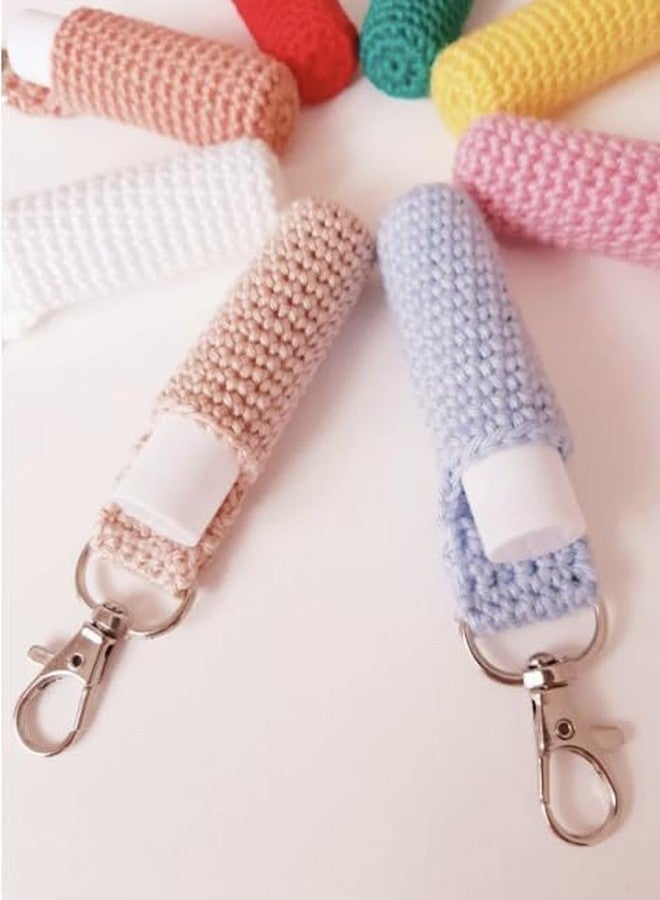 TinyHugs Handmade Crochet Keychain: Holder for Lip Balm, Lipstick, Small Essentials, Travel Mini Pouch with Secure Loop, Bag Accessory - Travel-Friendly Pouch, Bag Charm for Women & Girls (Pink) - Image 4