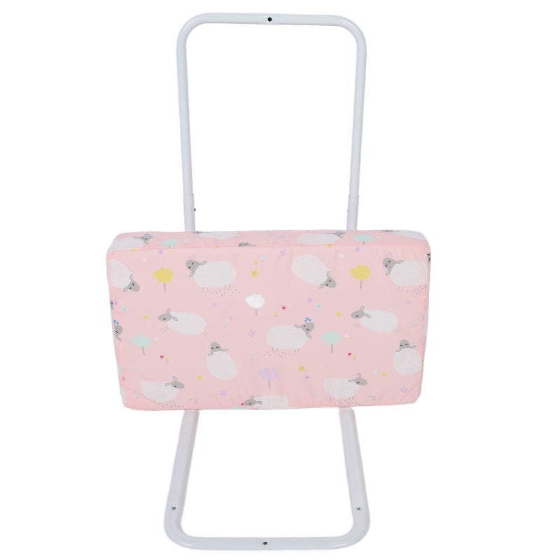 Toddler Bed Rail: Pink Sturdy Steel Frame, No Gap Design - 5 Adjustable Height Settings, Quick Install Safety Bed Rail Guard for Toddler Bedroom Use - Image 2