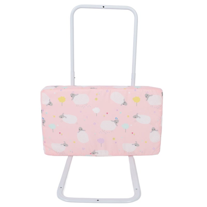 Toddler Bed Rail: Pink Sturdy Steel Frame, No Gap Design - 5 Adjustable Height Settings, Quick Install Safety Bed Rail Guard for Toddler Bedroom Use - Image 3