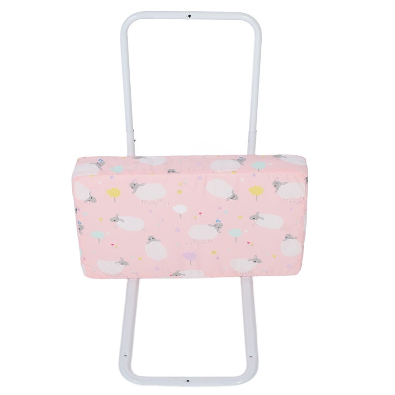 Toddler Bed Rail: Pink Sturdy Steel Frame, No Gap Design - 5 Adjustable Height Settings, Quick Install Safety Bed Rail Guard for Toddler Bedroom Use - Image 4