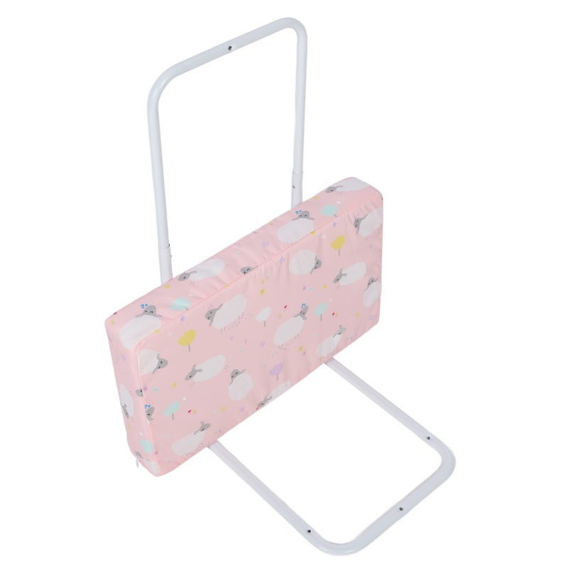 Toddler Bed Rail: Pink Sturdy Steel Frame, No Gap Design - 5 Adjustable Height Settings, Quick Install Safety Bed Rail Guard for Toddler Bedroom Use - Image 5