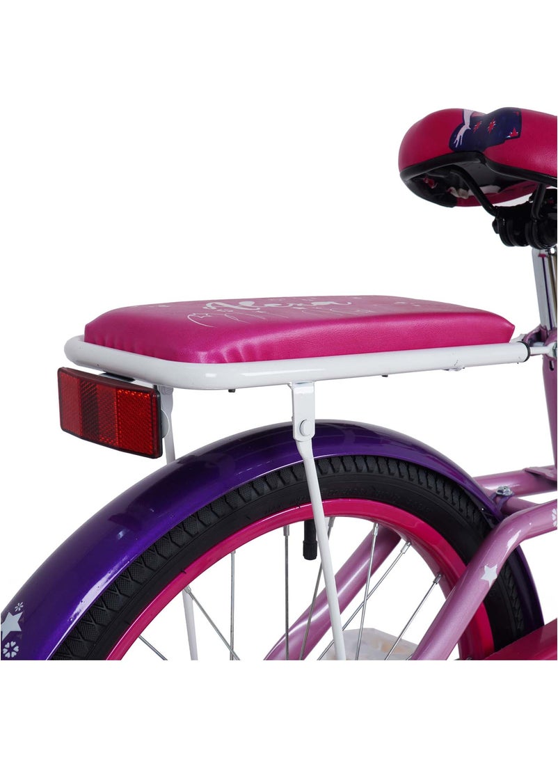 Vego - Vego Alexa Girl's 12 Inch Bicycle with Training Wheels Dark Pink - Image 1