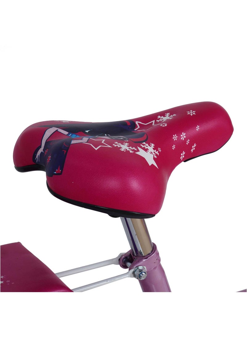 Vego - Vego Alexa Girl's 12 Inch Bicycle with Training Wheels Dark Pink - Image 1