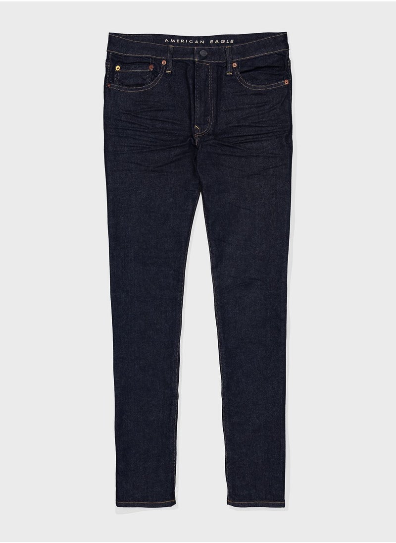 American Eagle - Mid Wash Skinny Fit Jeans - Image 1