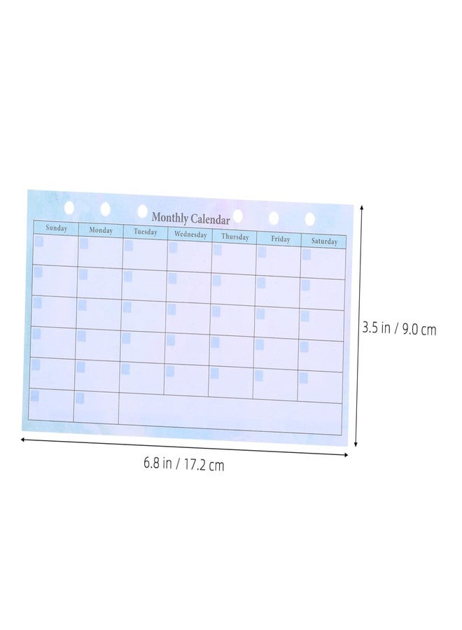 FUNOMOCYA A6 Monthly Planner Refill for 6-Ring Binder 14 Undated Sheets Watercolor Calendar Set Budget Tracker and Weekly Meal Planner Inserts for Home and Office Use - Image 2