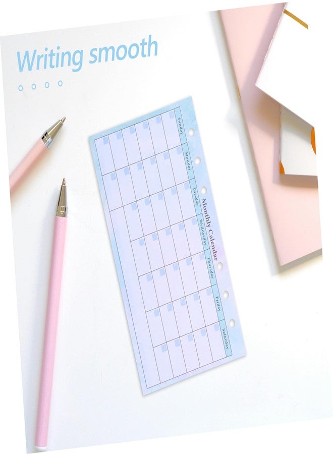 FUNOMOCYA A6 Monthly Planner Refill for 6-Ring Binder 14 Undated Sheets Watercolor Calendar Set Budget Tracker and Weekly Meal Planner Inserts for Home and Office Use - Image 5